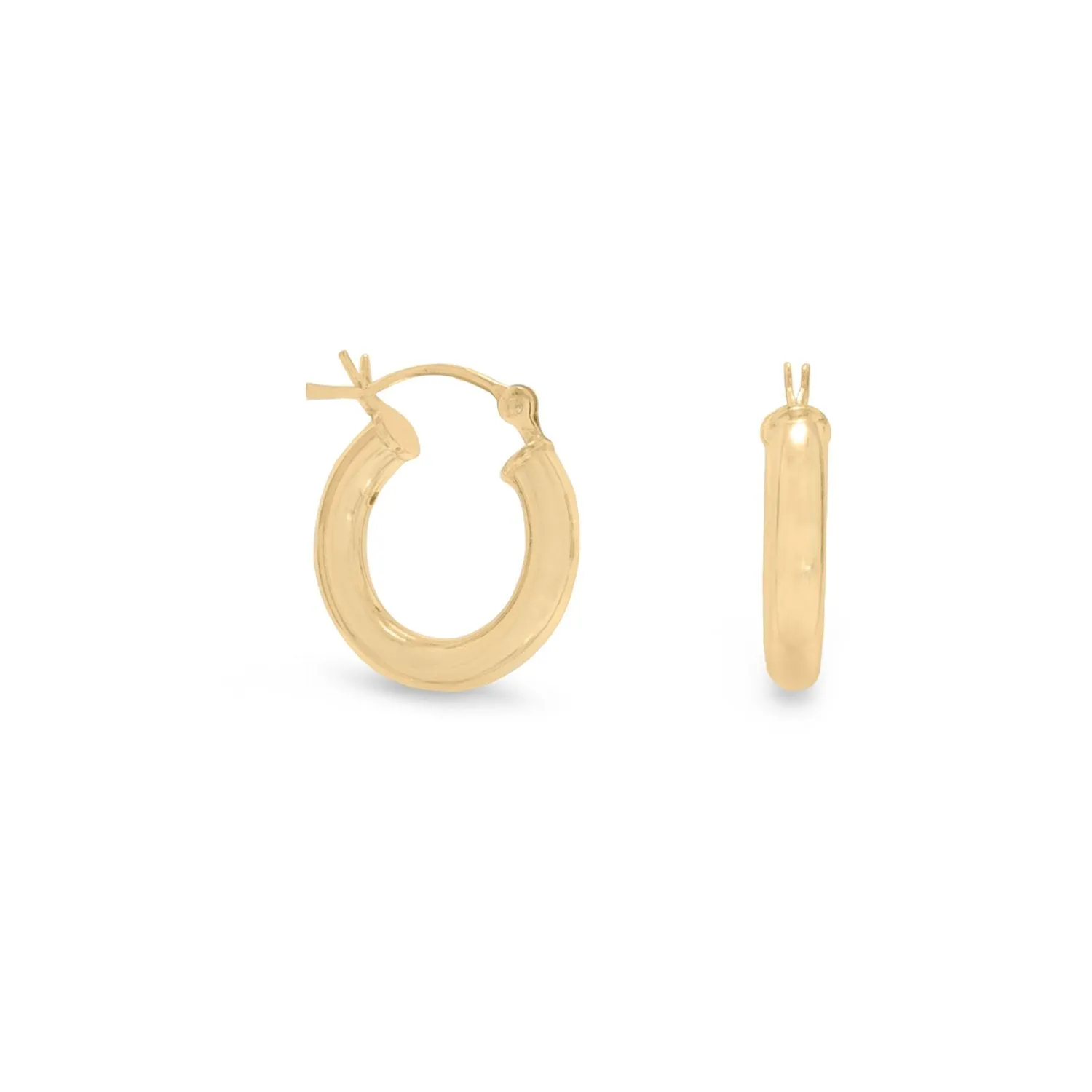 3mm x 18mm Gold Plated Click Hoop