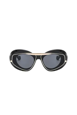 Aviator Frame Sunglasses Black