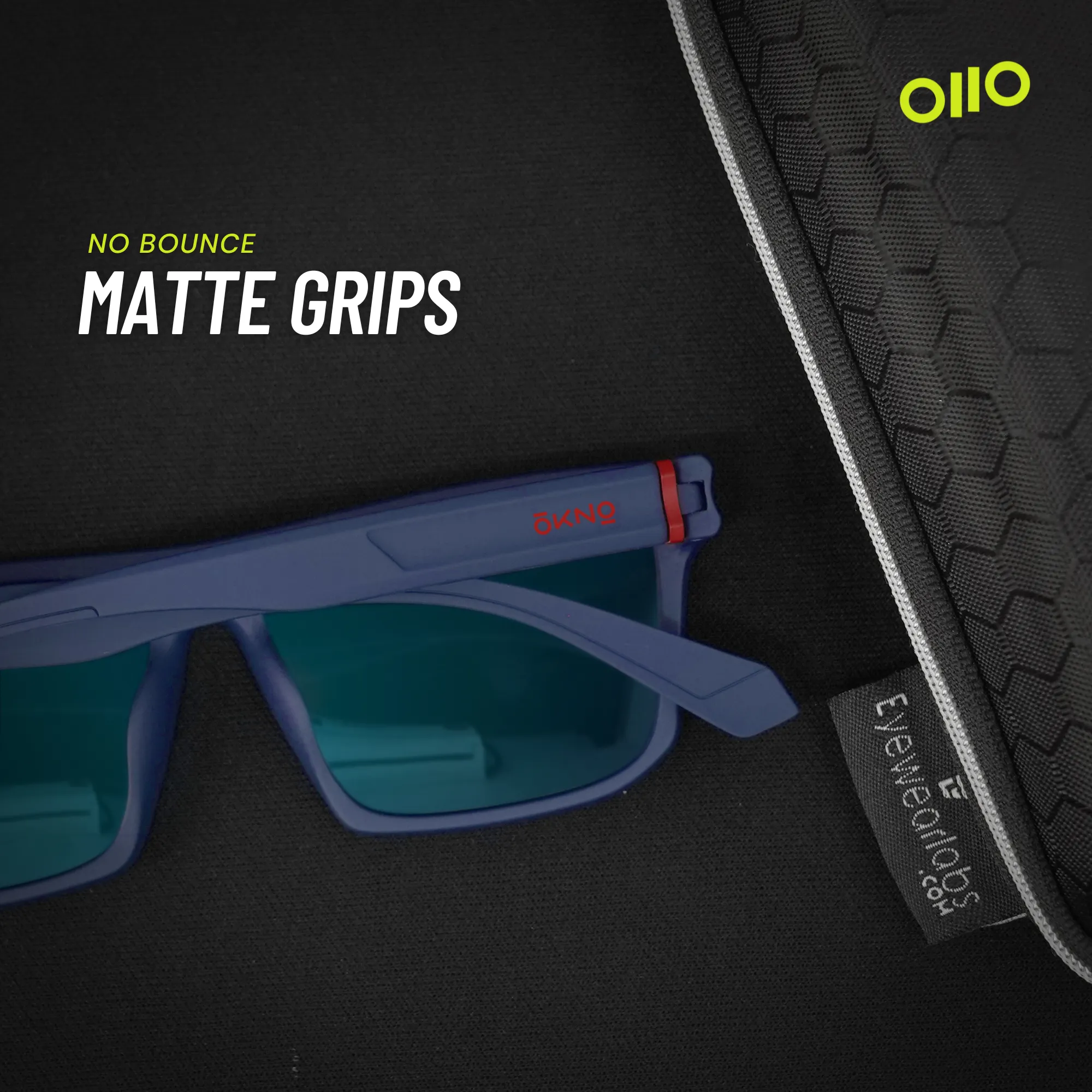 Barton Matte Navy Blue Power Sunglasses