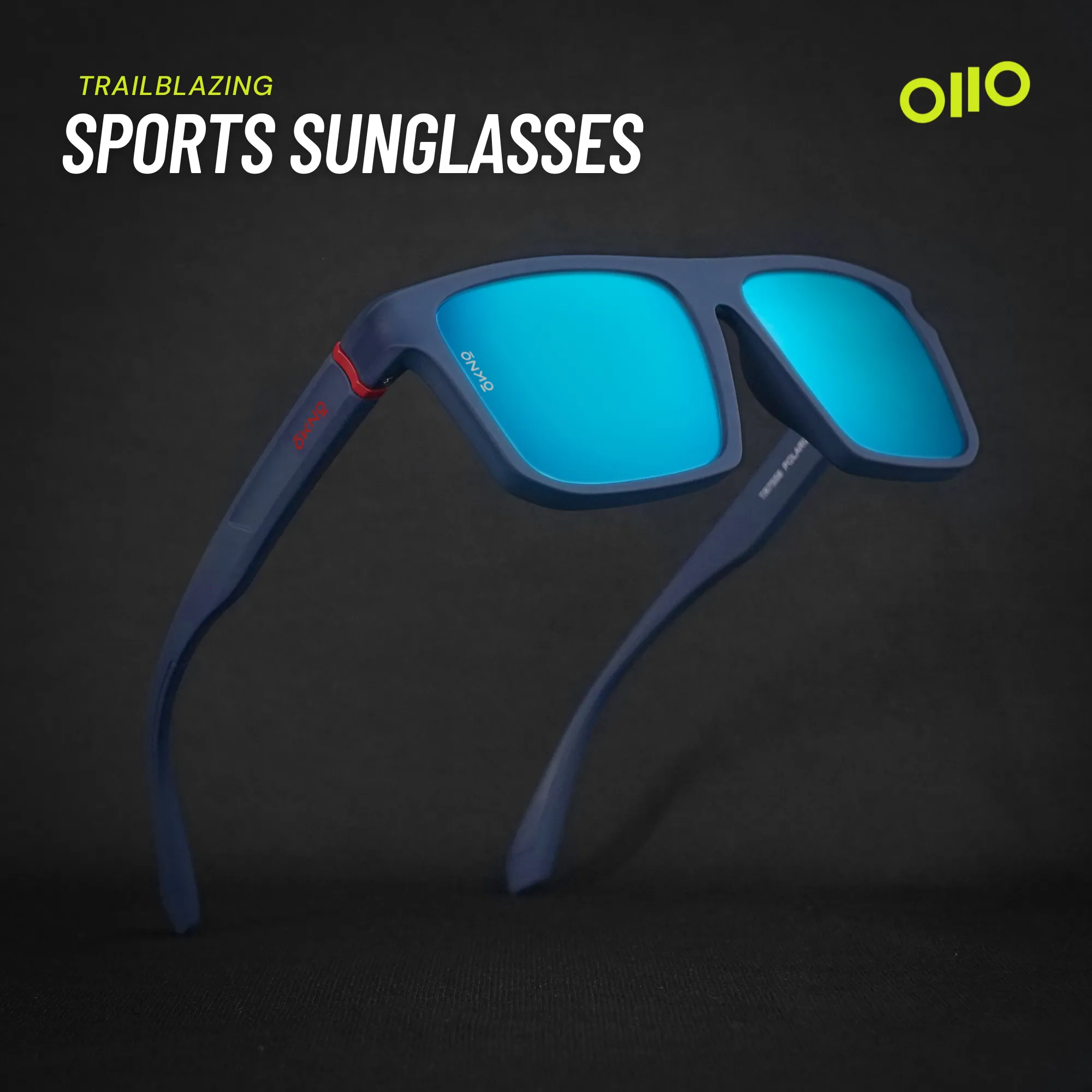 Barton Matte Navy Blue Power Sunglasses