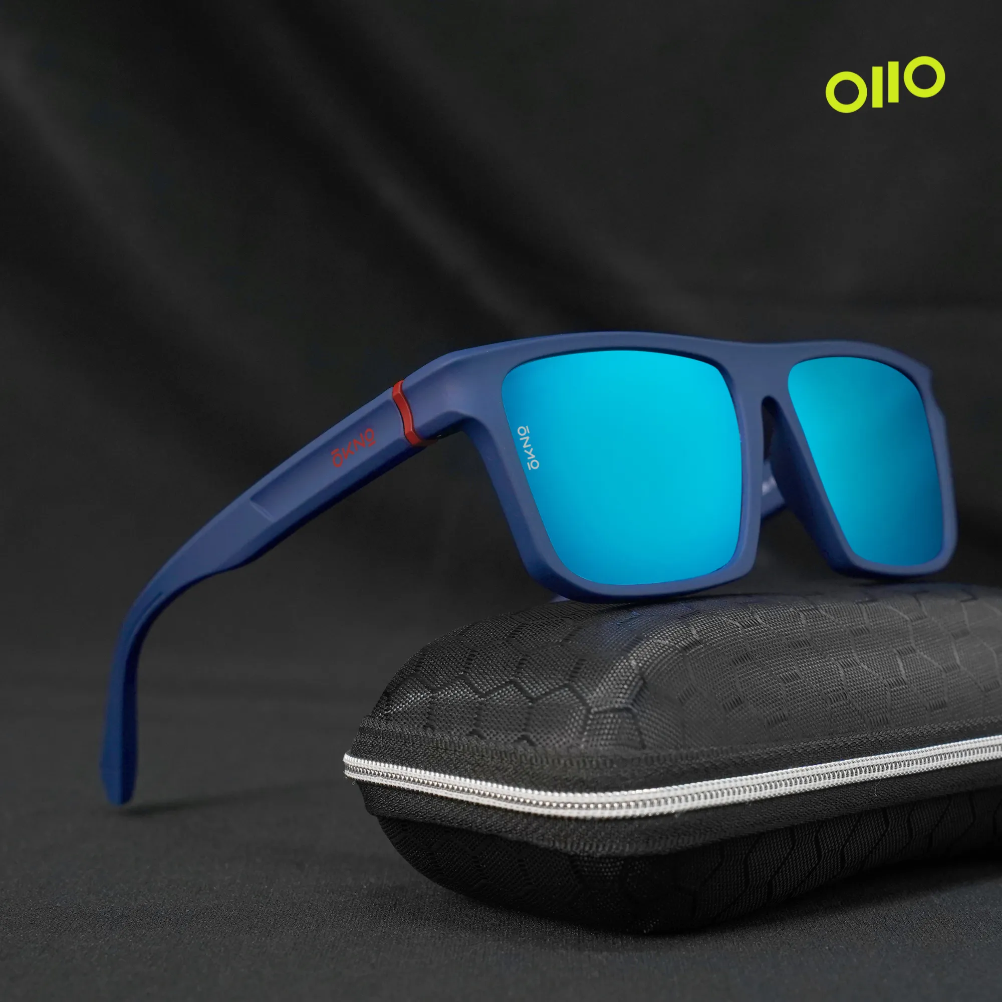 Barton Matte Navy Blue Power Sunglasses