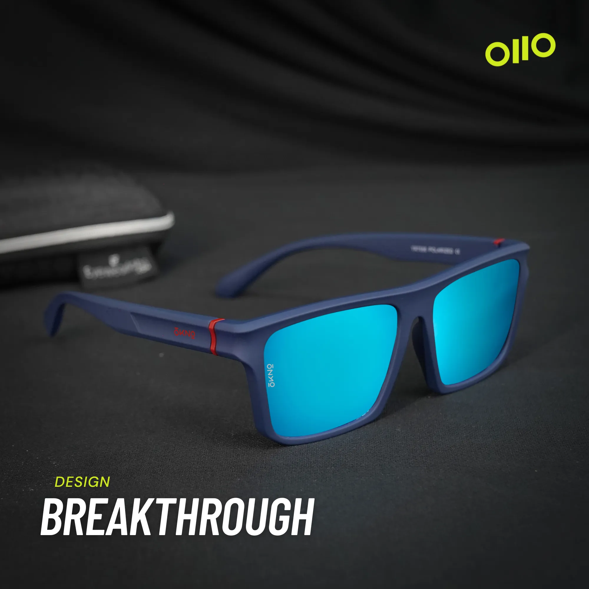 Barton Matte Navy Blue Power Sunglasses