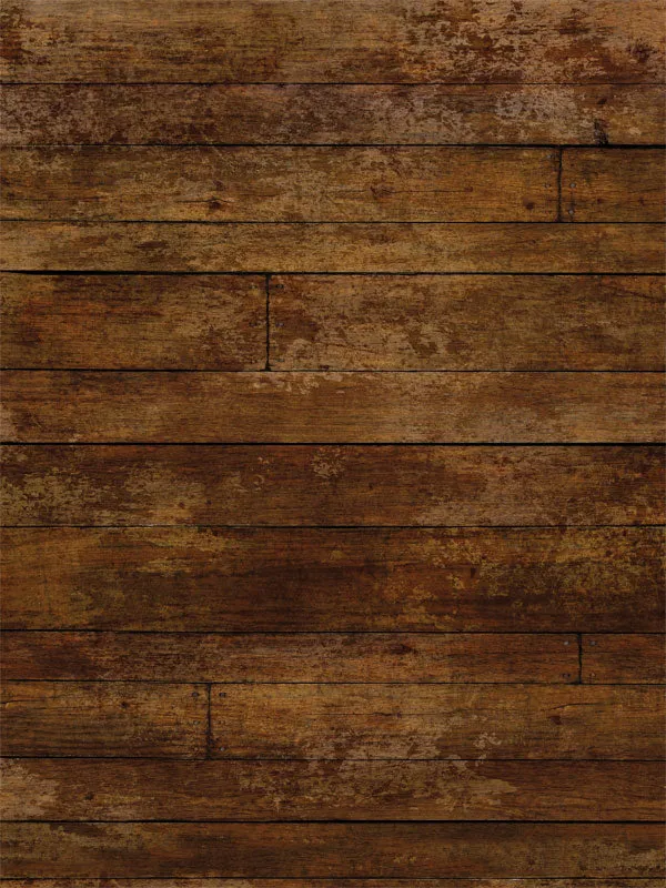 Brown Wooden Wall Printed Photography Backdrop