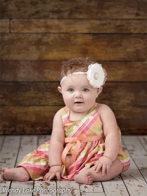 Brown Wooden Wall Printed Photography Backdrop