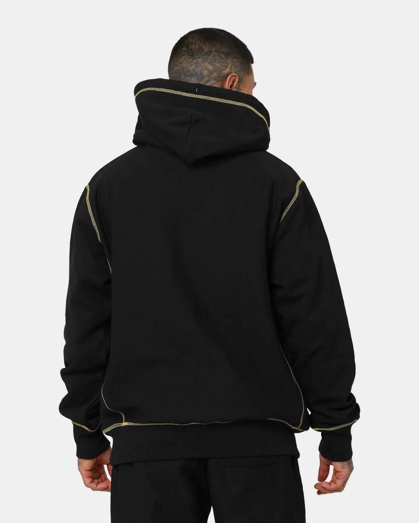 Champion Reverse Weave Contrast Stitch Hoodie Black/Gold
