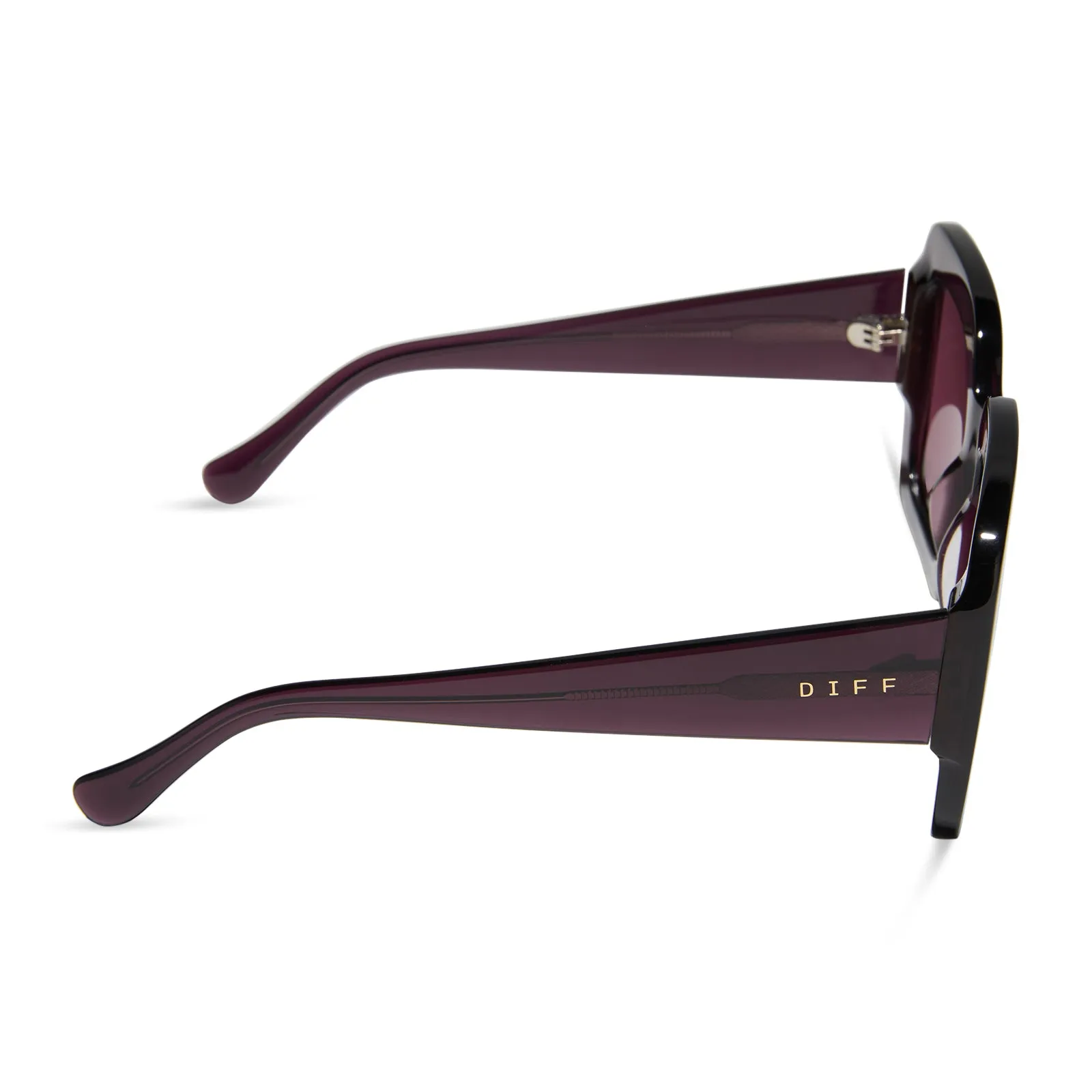 CHARISE - AUBERGINE   AUBERGINE W SILVER FLASH SUNGLASSES
