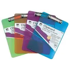 Charles Leonard Transparent Plastic Clipboard, Assorted Colors, 1/Ea (CHL 89770)