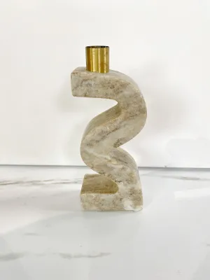 Curvy Stone Candleholder