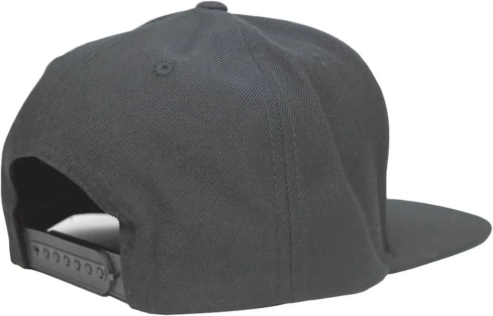 Diamond Embroidered Flat Bill Snapback Cap
