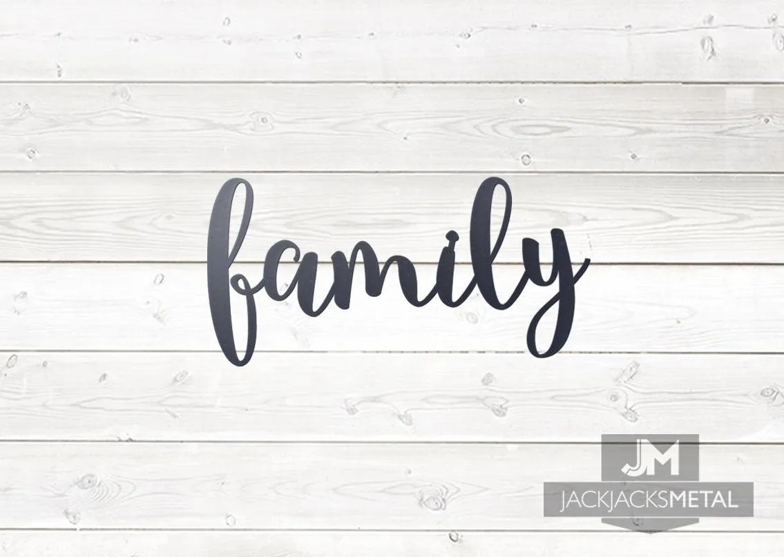 family Word Wall Art Sign