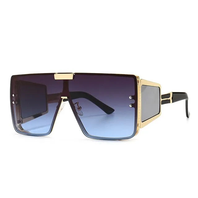 Fashion Square Oversized Retro Sunglasses