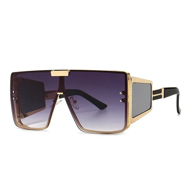 Fashion Square Oversized Retro Sunglasses