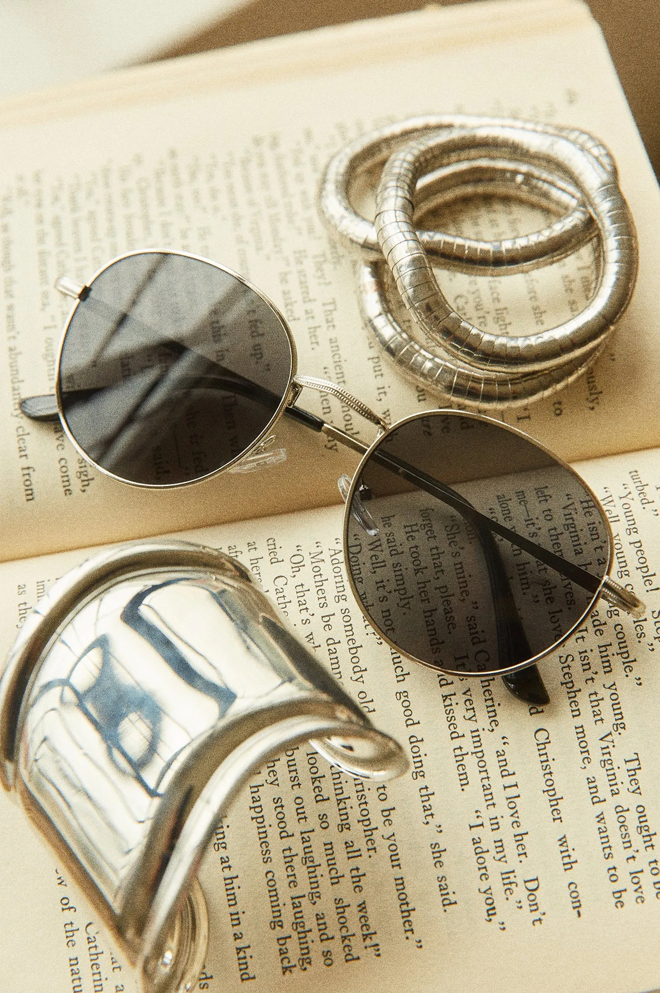 Ferrara Metal Frame Sunglasses - Silver