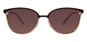 Gold Metal Keyhole Cat Eye Sunglasses - Tilda