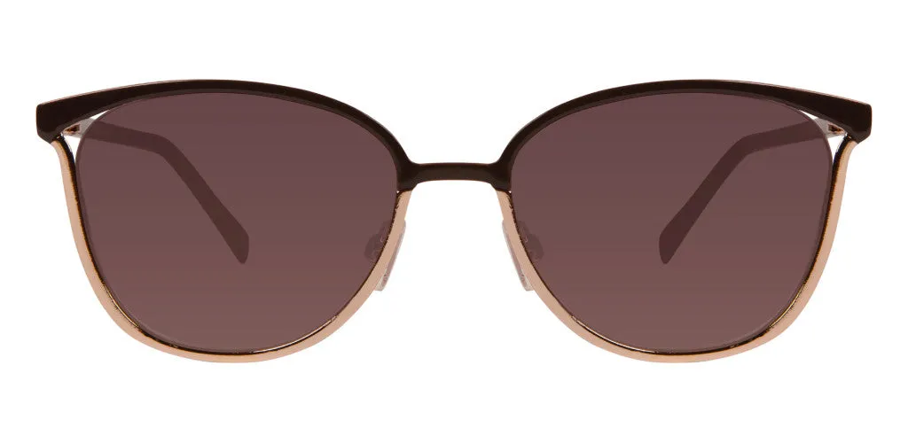 Gold Metal Keyhole Cat Eye Sunglasses - Tilda