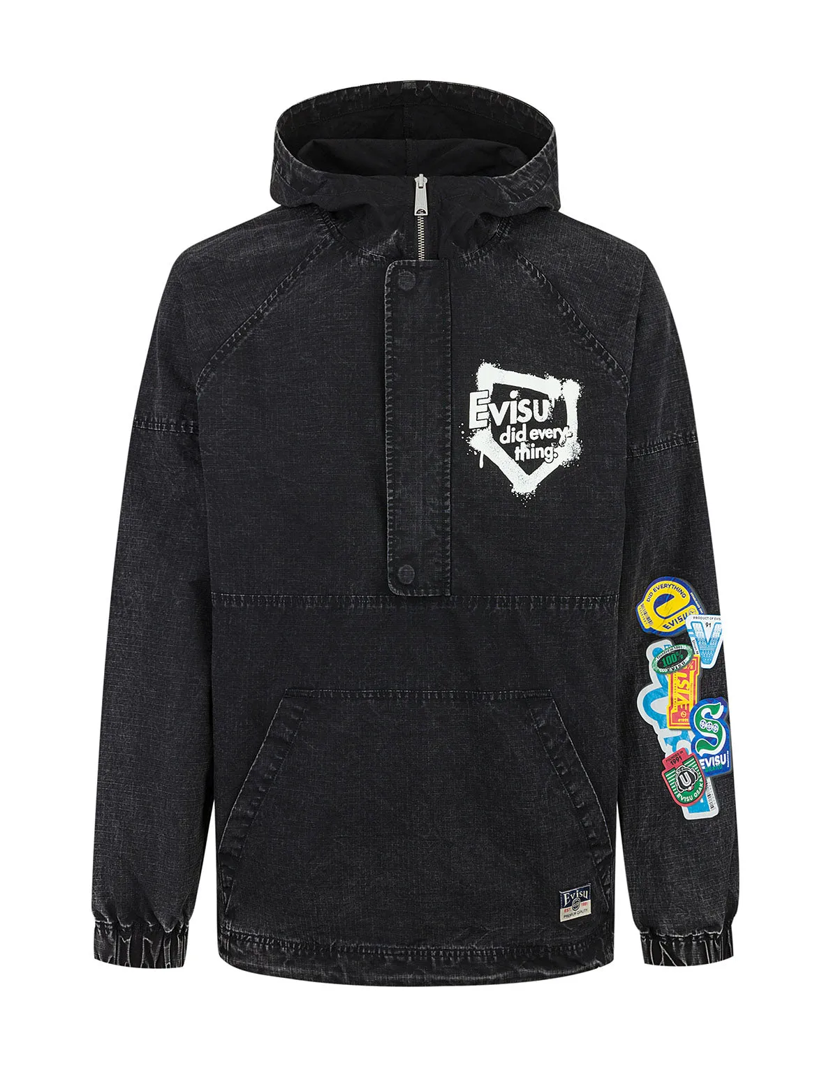 Graffiti Logo Relax Fit Half-Zip Hood Jacket