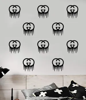 Gucci Drip Logo Pattern Pack of 20 Wall Decal Home Decor Bedroom Room Vinyl Sticker Art Quote Designer Brand Luxury Girls Cute Expensive