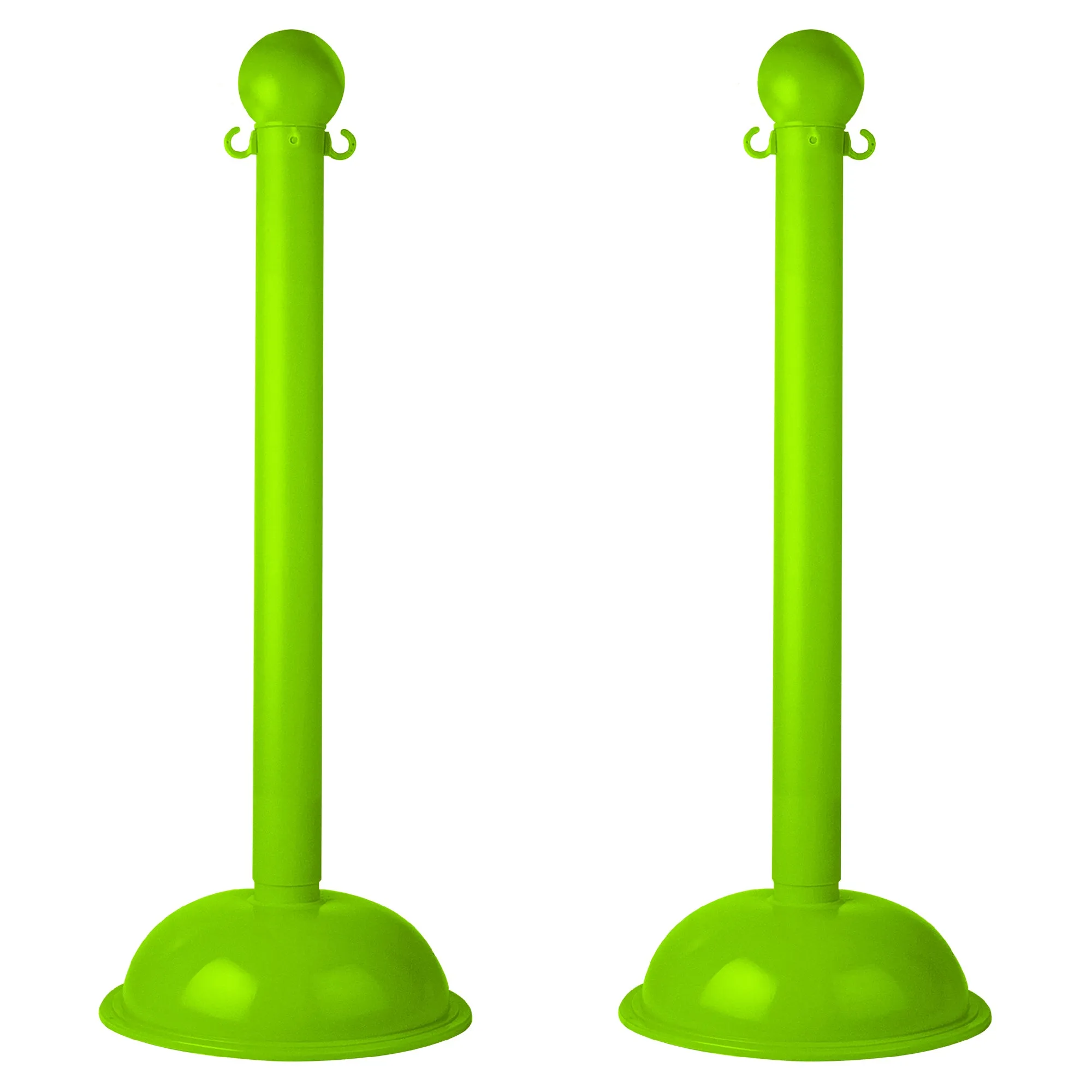Heavy Duty Plastic Stanchion Posts and Chain Kit with (6) Posts and 50 Ft. of Chain
