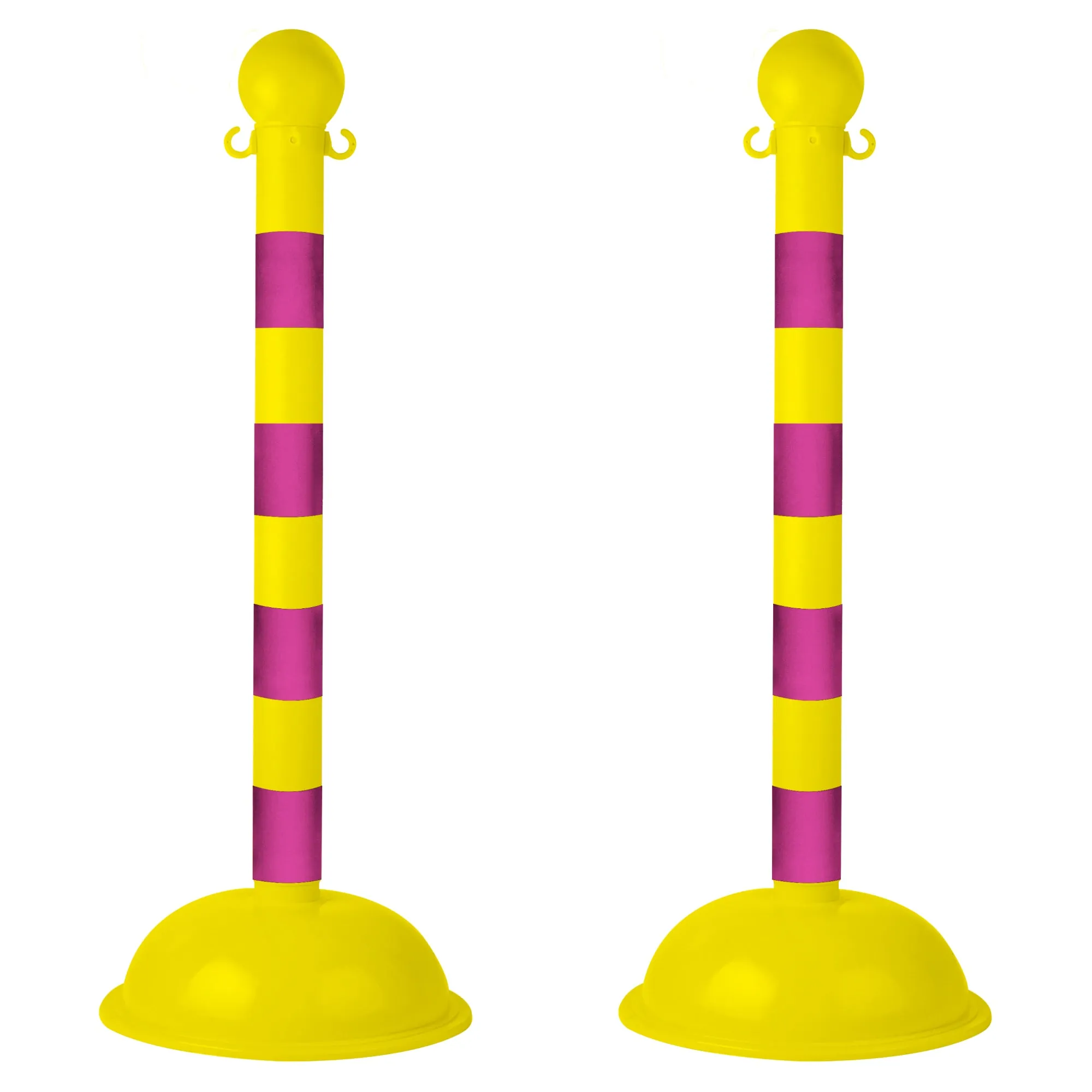 Heavy Duty Plastic Stanchion Posts and Chain Kit with (6) Posts and 50 Ft. of Chain