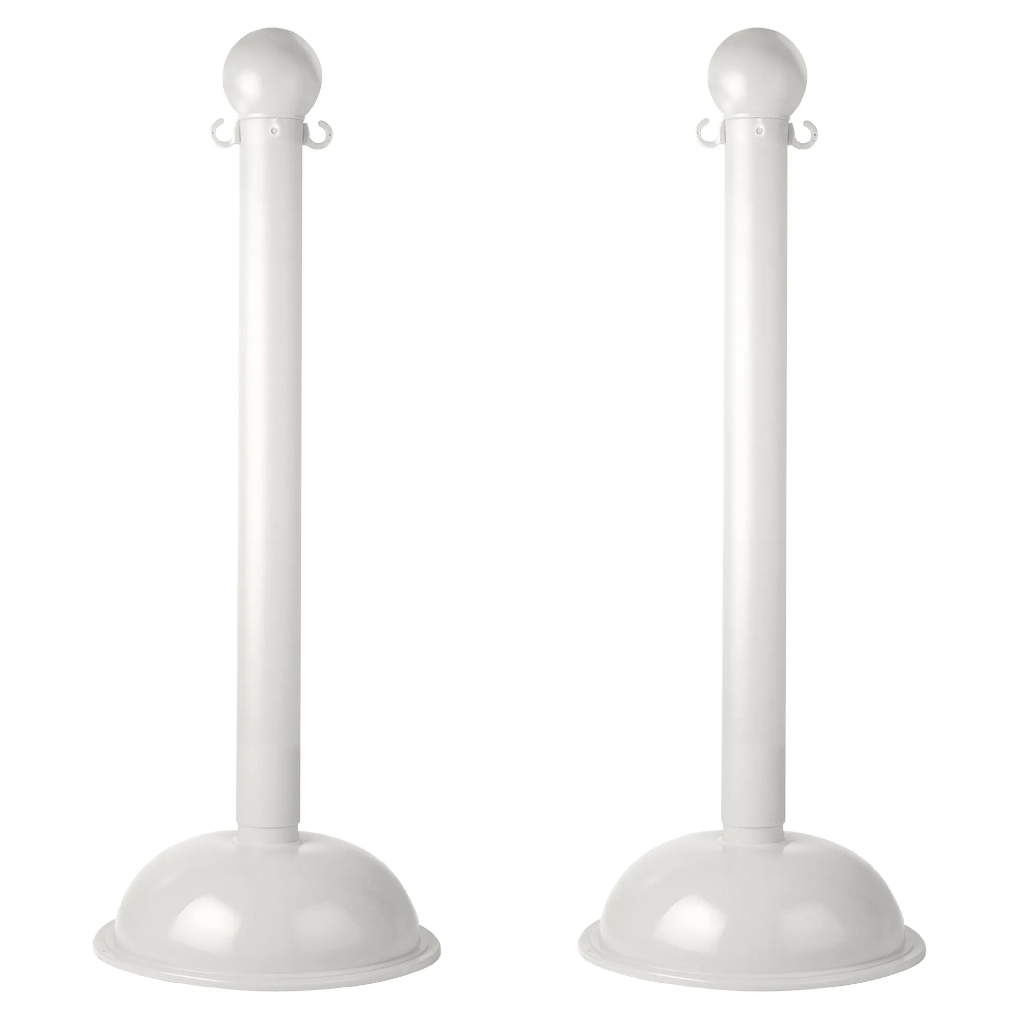 Heavy Duty Plastic Stanchion Posts and Chain Kit with (6) Posts and 50 Ft. of Chain