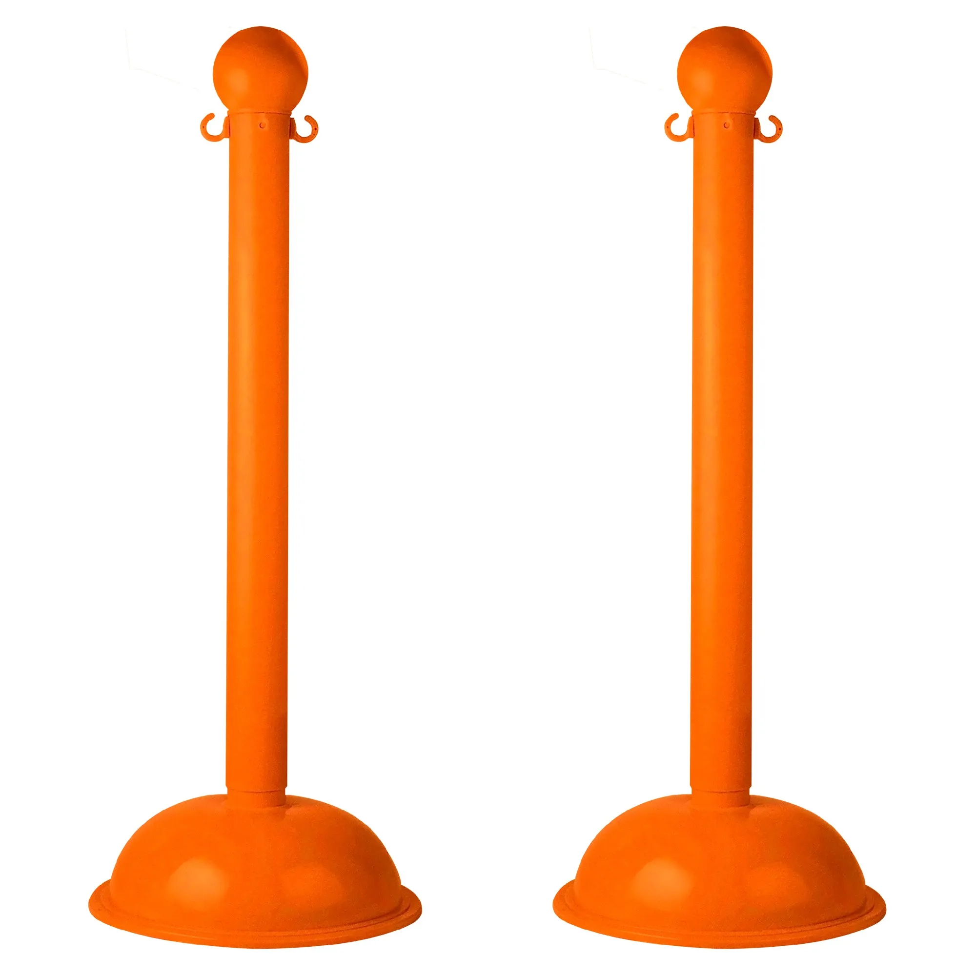 Heavy Duty Plastic Stanchion Posts and Chain Kit with (6) Posts and 50 Ft. of Chain
