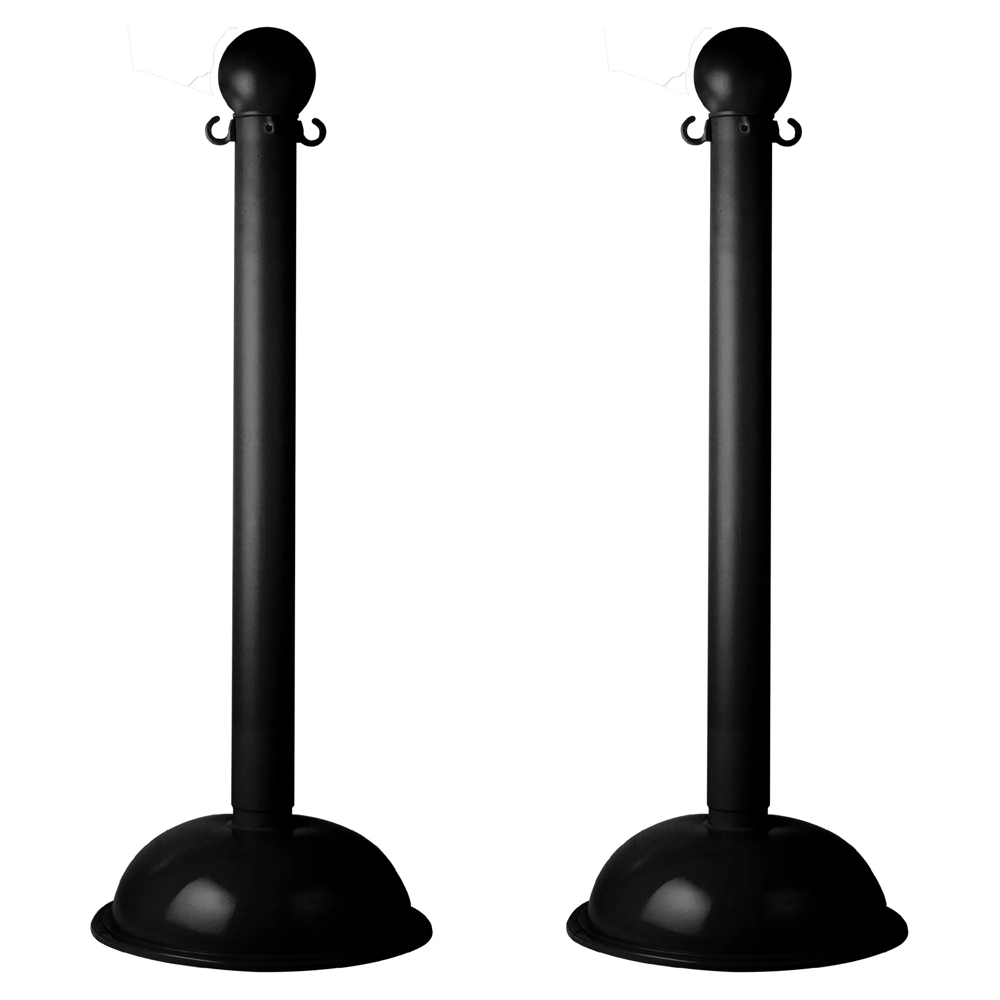 Heavy Duty Plastic Stanchion Posts and Chain Kit with (6) Posts and 50 Ft. of Chain