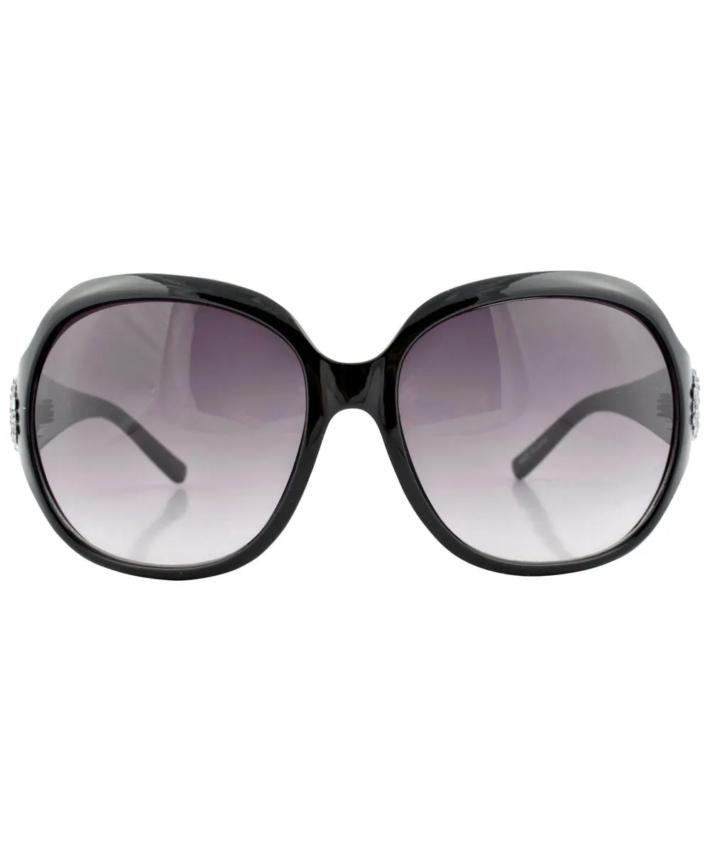 JOSIE Black/Smoke Oversized Sunglasses