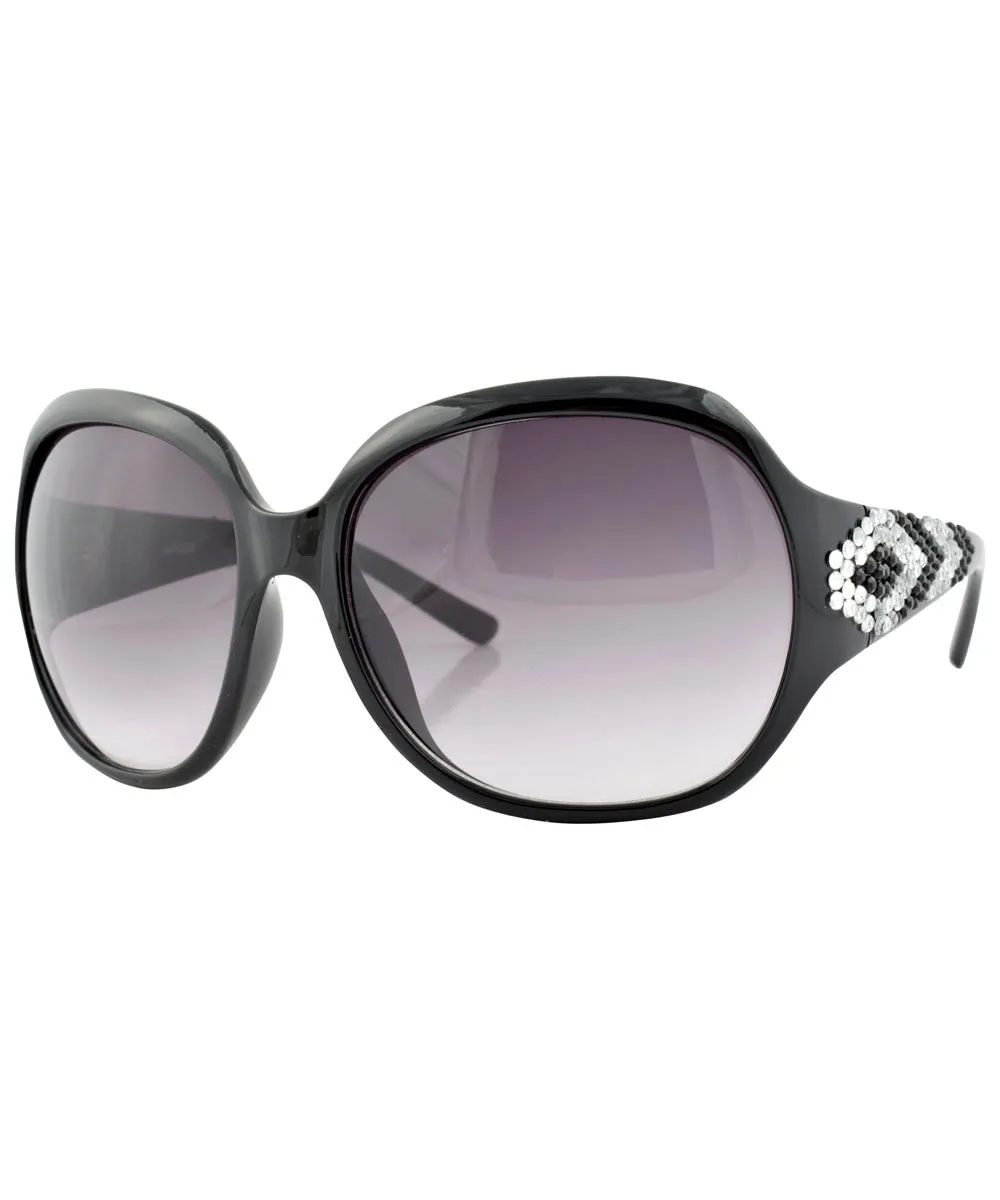 JOSIE Black/Smoke Oversized Sunglasses