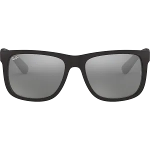 Justin M - Rubber Black/Silver Mirror