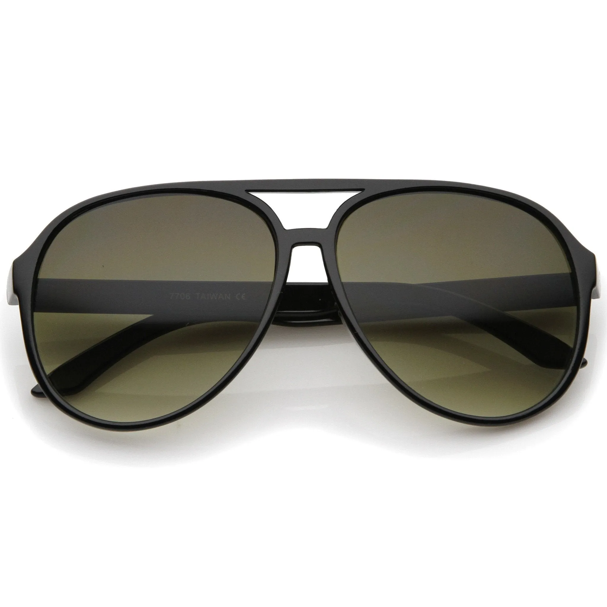 Large Mens Retro 1980's Plastic Aviator Sunglasses 8249