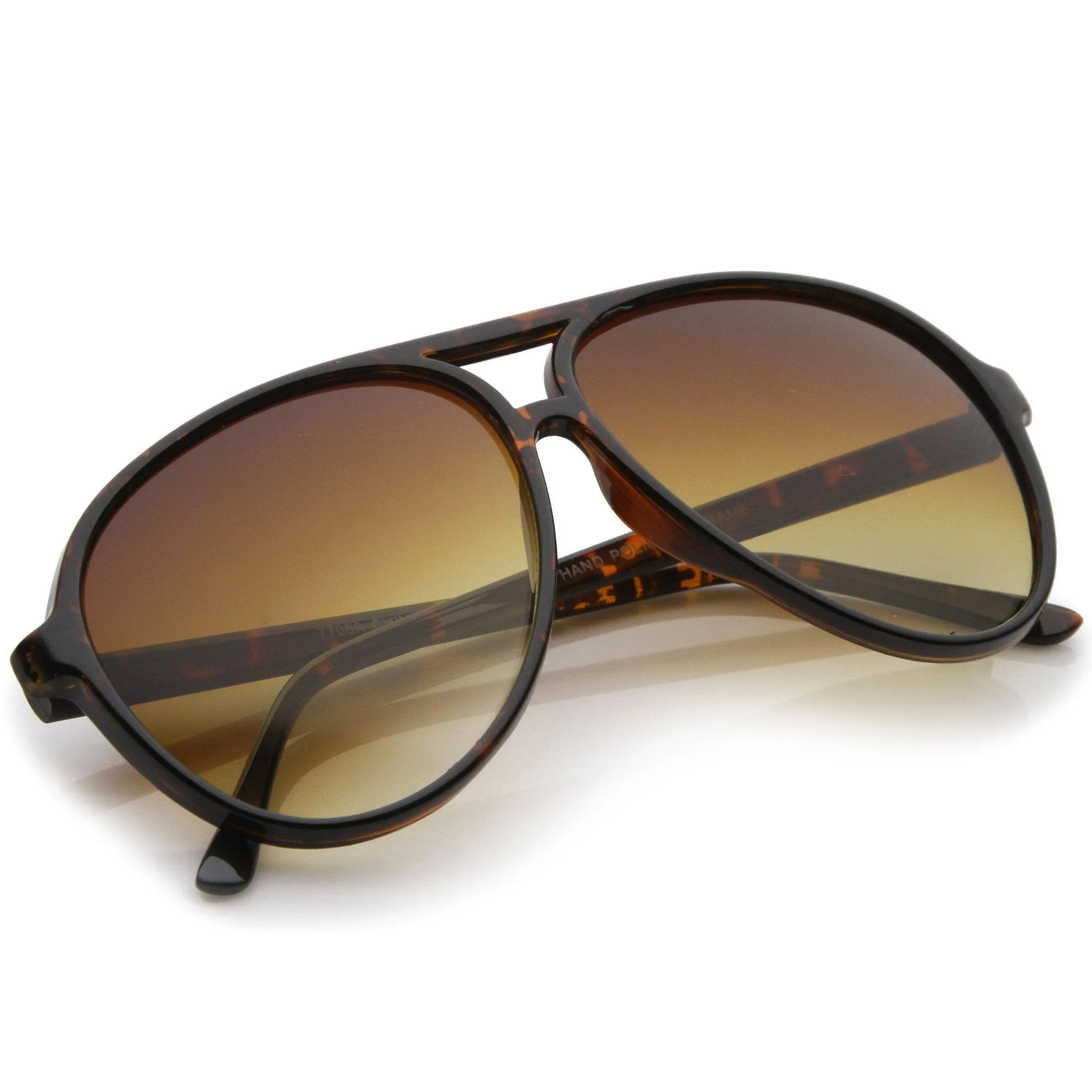 Large Mens Retro 1980's Plastic Aviator Sunglasses 8249