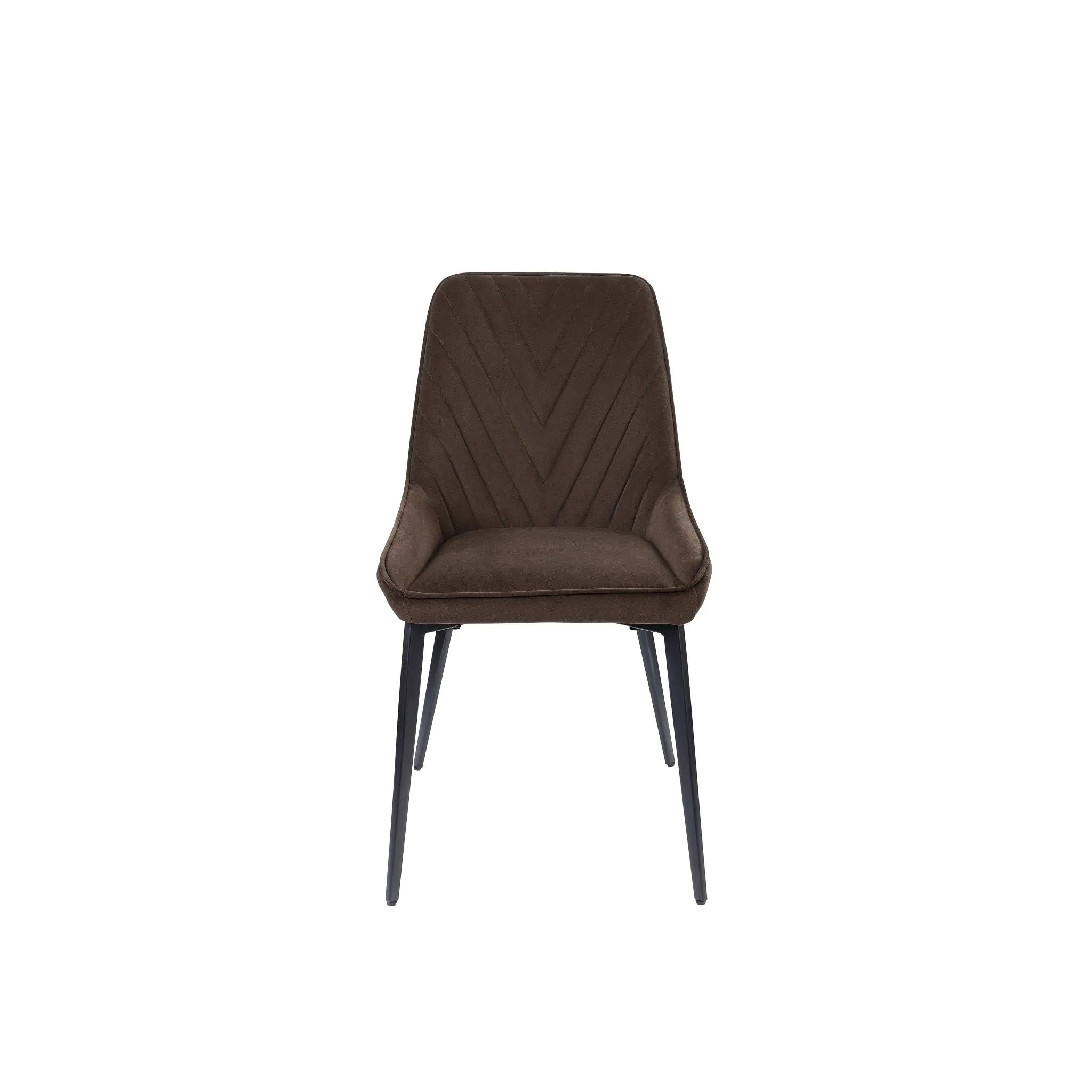 Lucia Metal Leg Upholstered Dining Chair in Penny  Velvet and Gunmetal