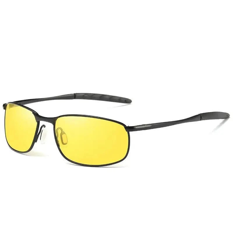 Men's Driving Sunglasses with Polarized Lenses & Metal Frame