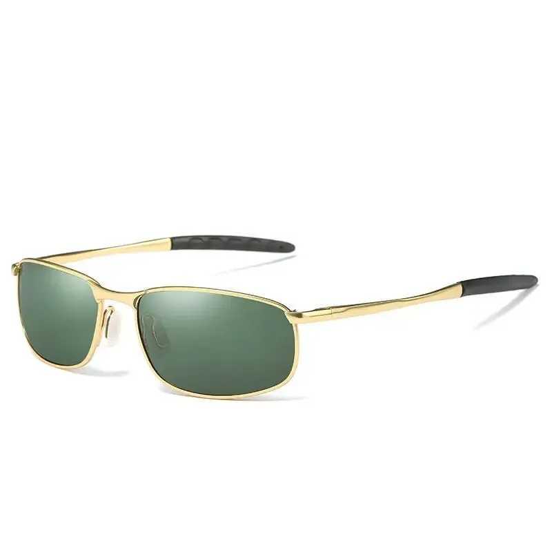 Men's Driving Sunglasses with Polarized Lenses & Metal Frame
