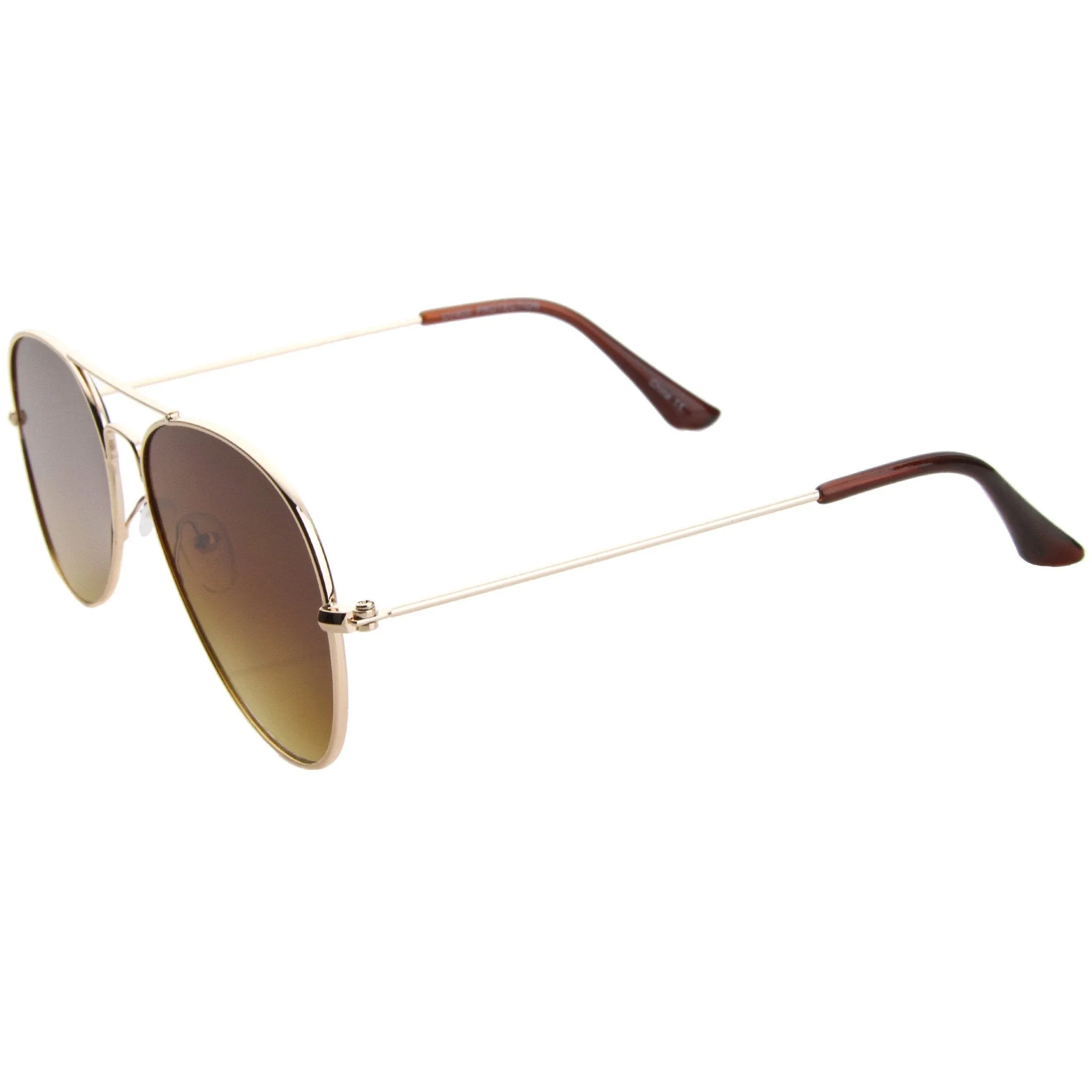 Modern Flat Front Wire Metal Aviator Sunglasses A182