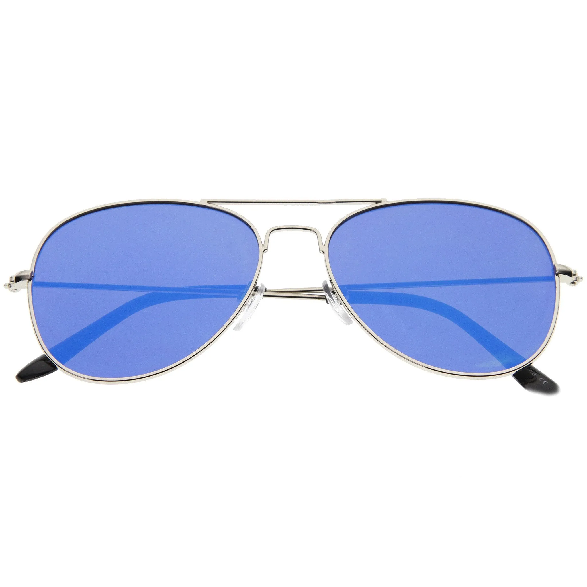 Modern Flat Lens Wire Metal Aviator Sunglasses