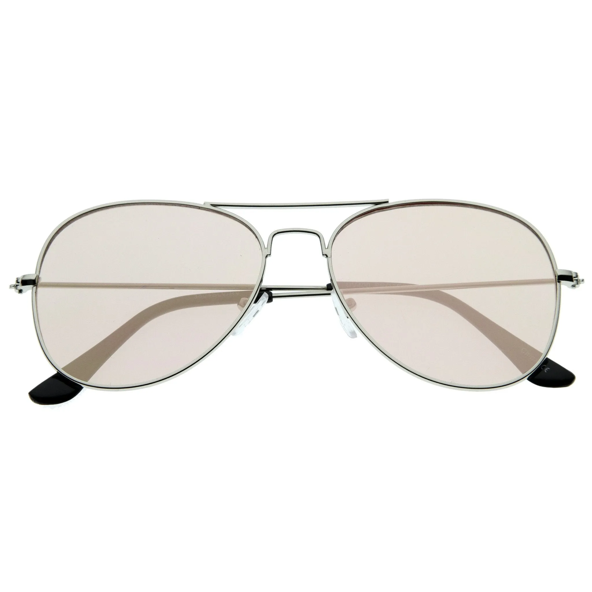 Modern Flat Lens Wire Metal Aviator Sunglasses