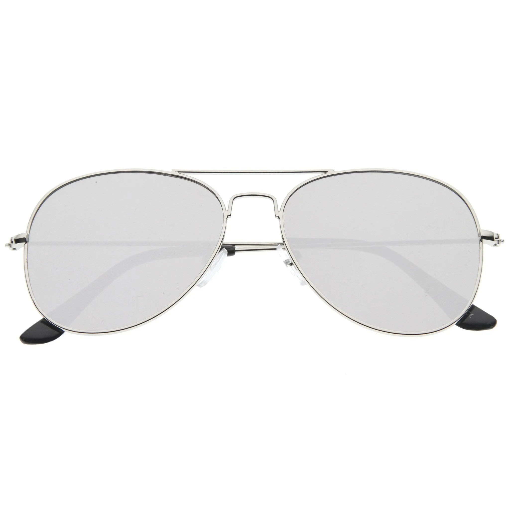 Modern Flat Lens Wire Metal Aviator Sunglasses