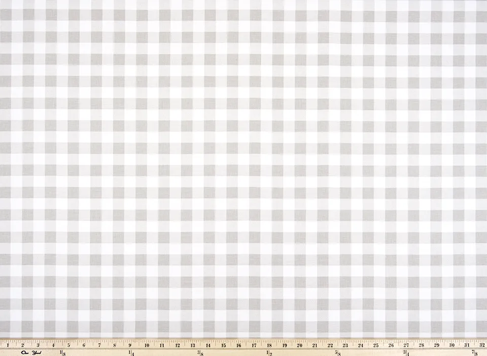 Plaid French Grey Fabric By Premier Prints