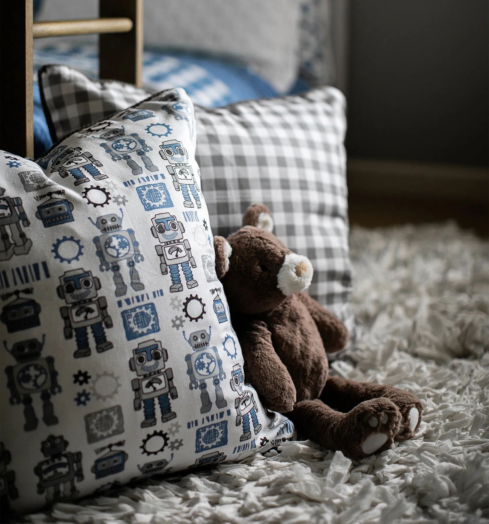 Plaid French Grey Fabric By Premier Prints