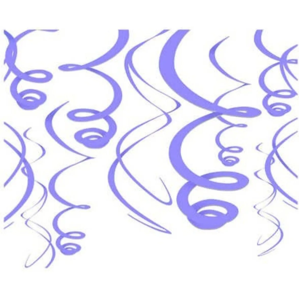Plastic Swirl Decorations - Pastel Purple