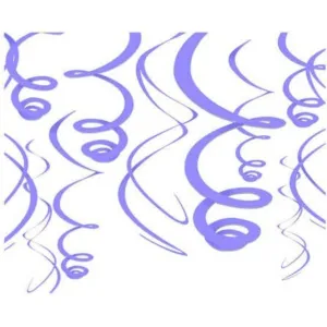 Plastic Swirl Decorations - Pastel Purple