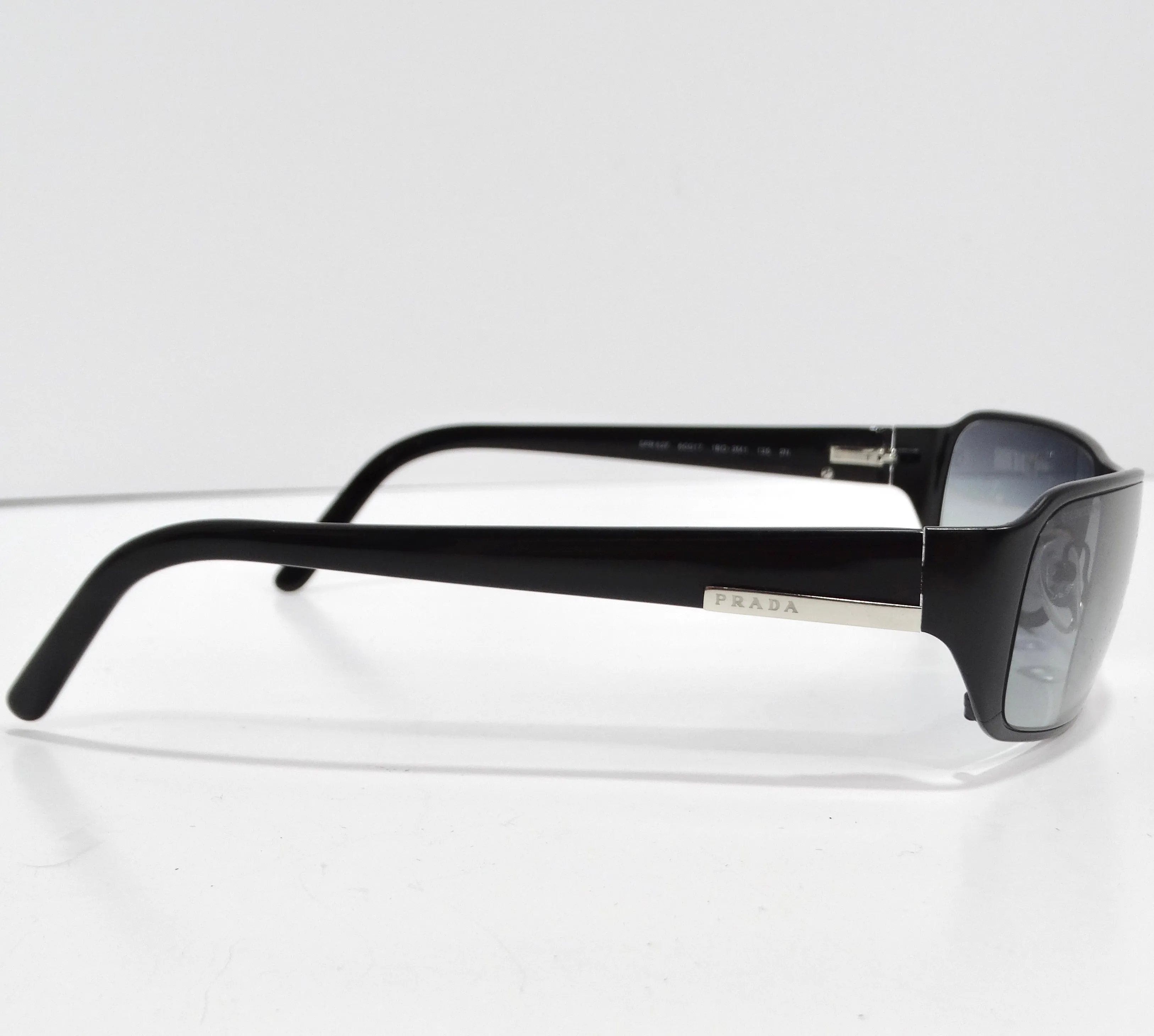Prada 1990s Black Rectangular Frame Sunglasses