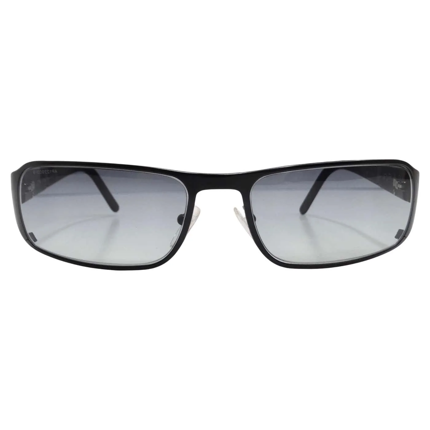 Prada 1990s Black Rectangular Frame Sunglasses