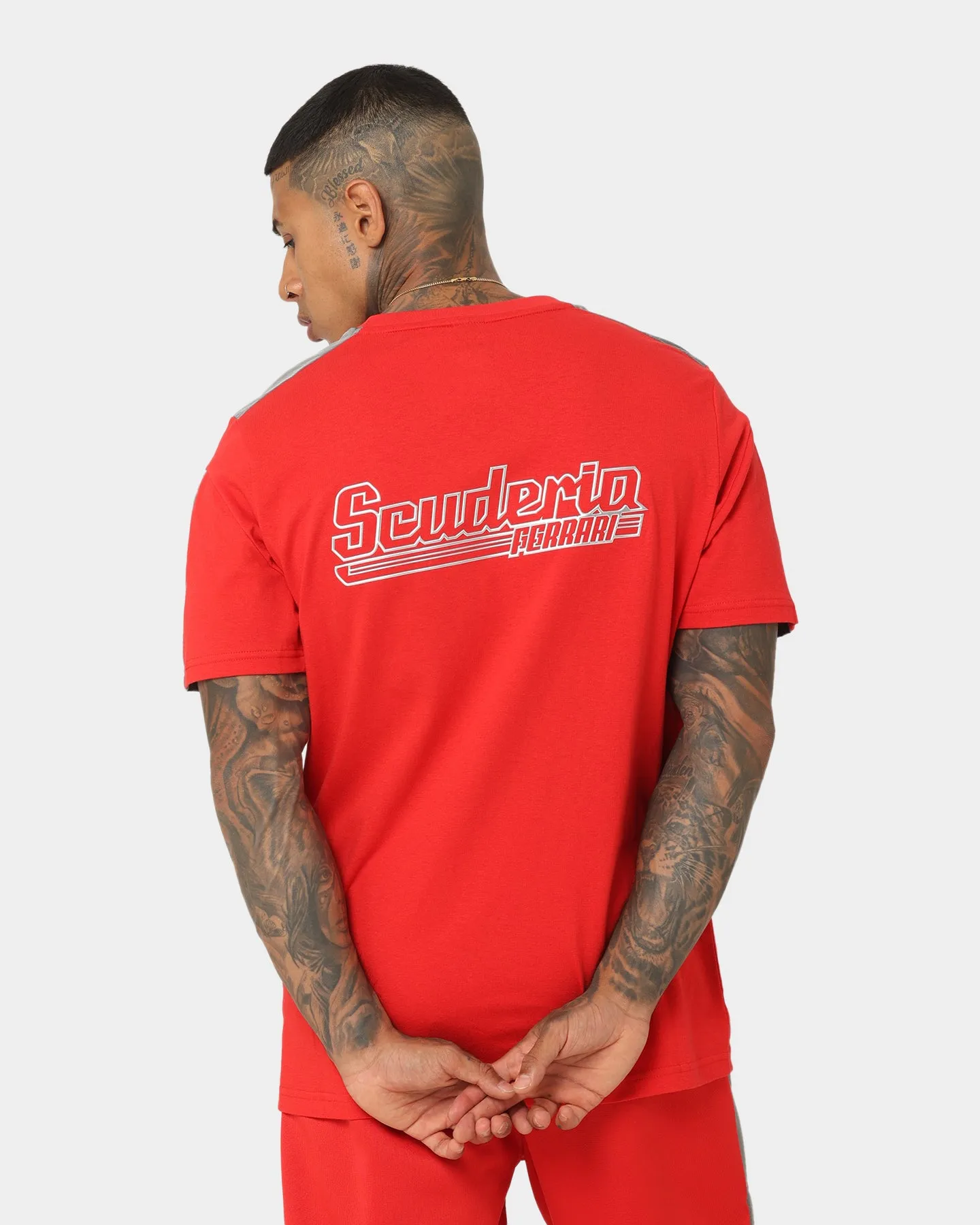 Puma X Ferrari Motorsports Race MT7 Monochrome T-Shirt Rosso Corsa
