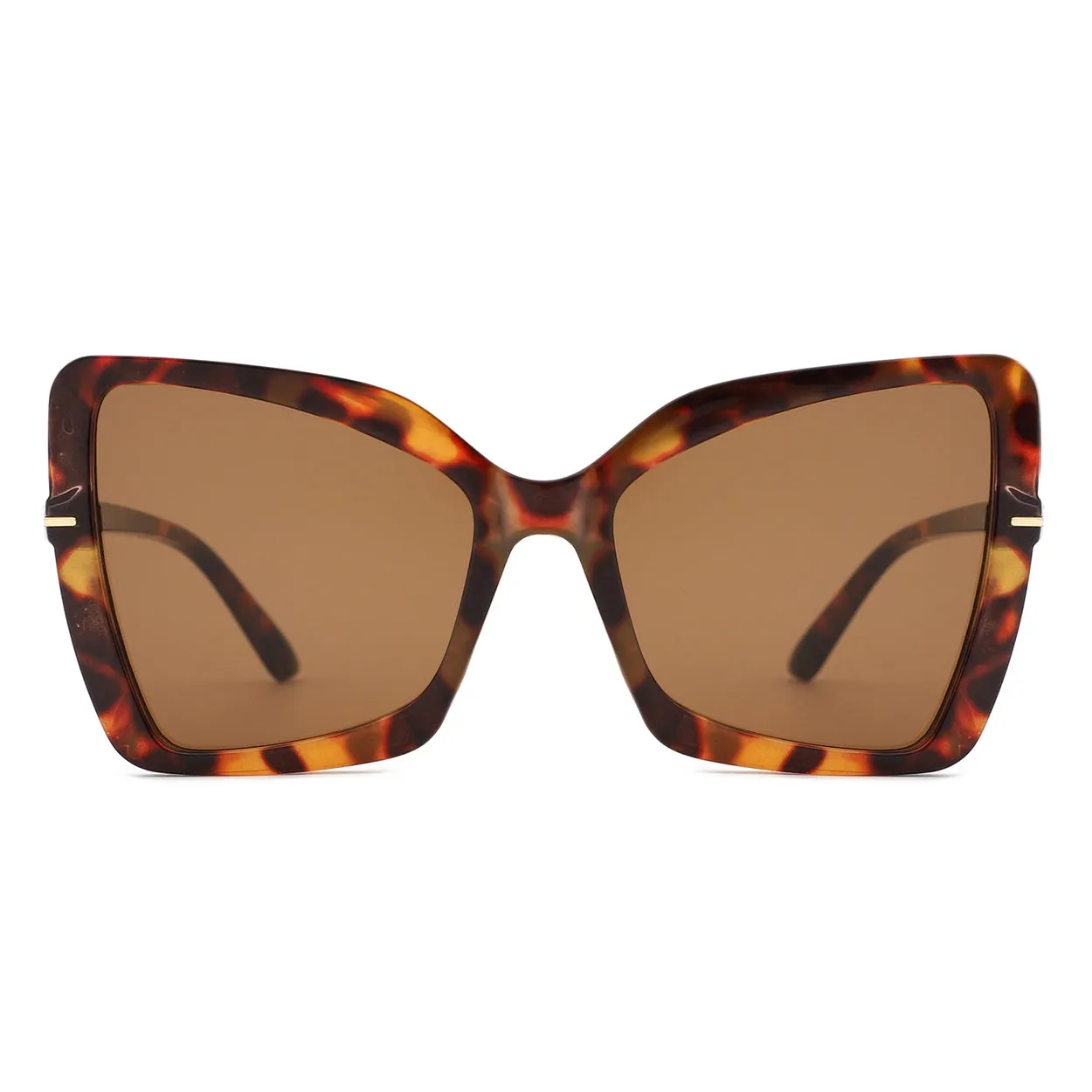 Rectangular Cat Eye Sunglasses - Tortoiseshell