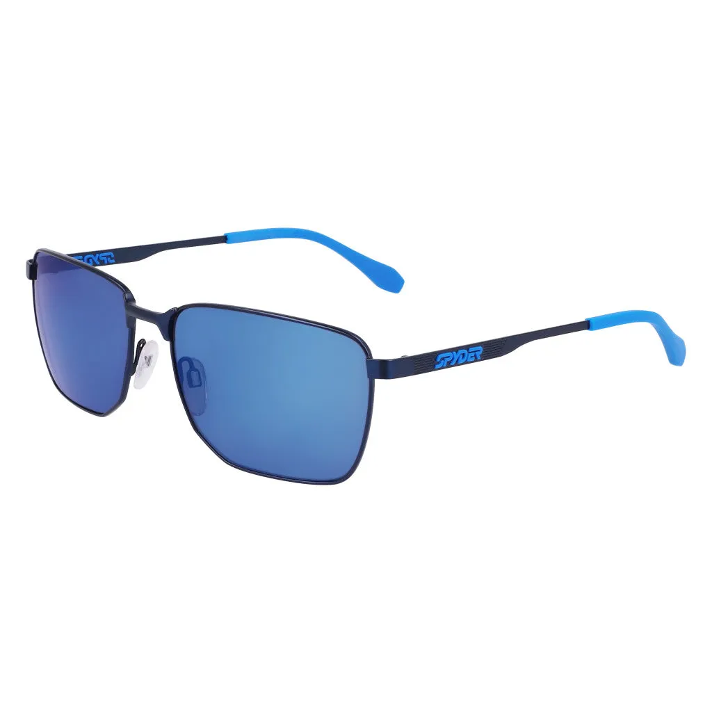 Retro Metal Square Sunglasses - Navy