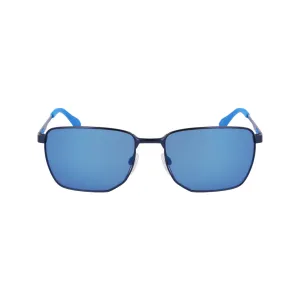 Retro Metal Square Sunglasses - Navy