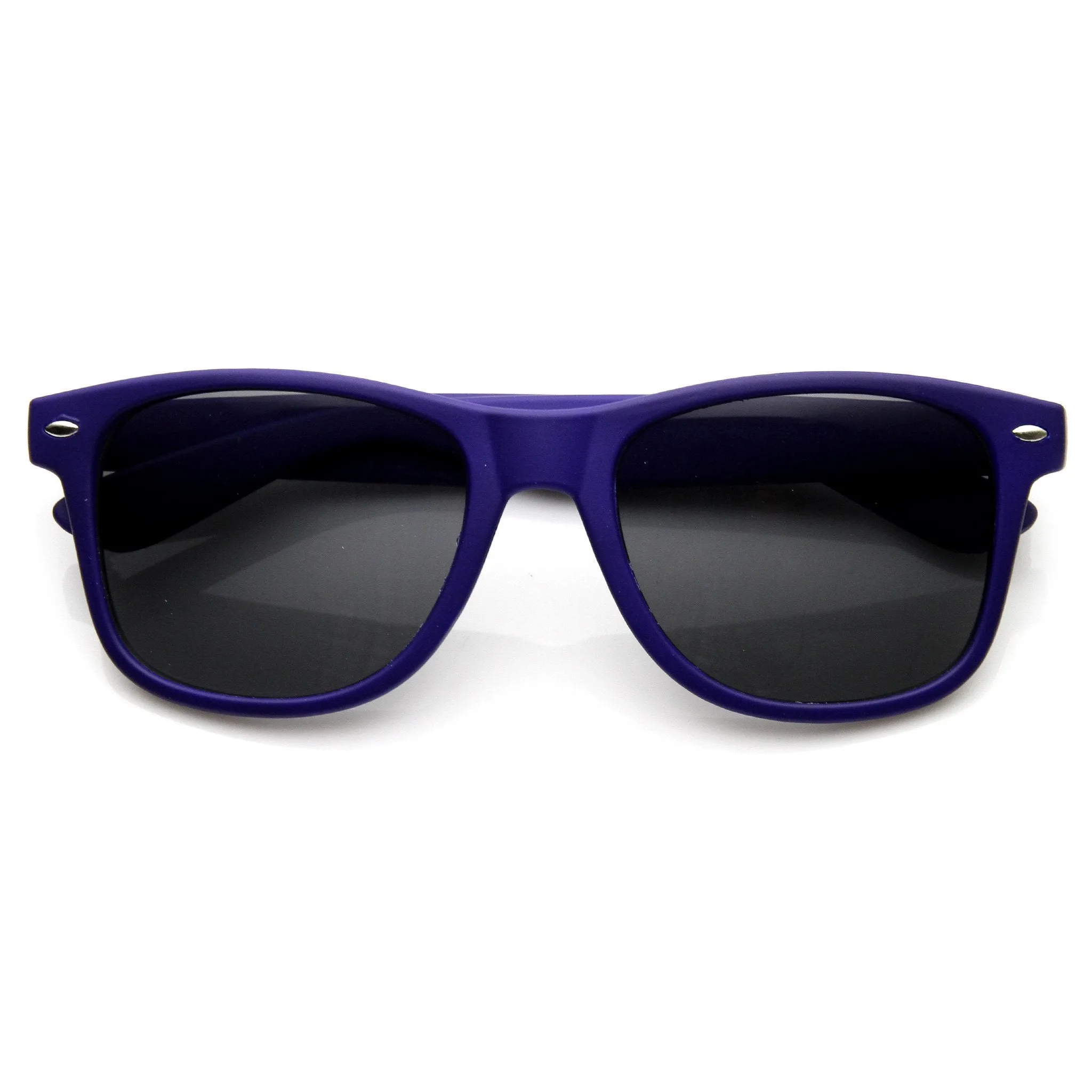 Retro Soft Rubberized Colorful Matte Horned Rim Sunglasses 9344