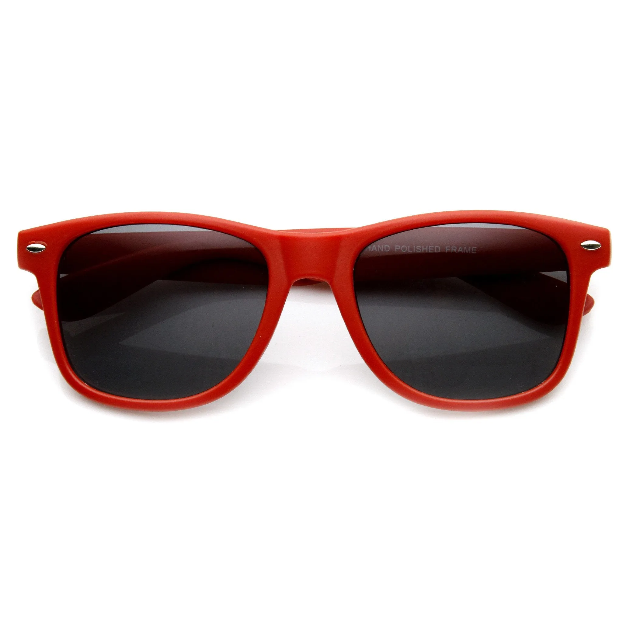 Retro Soft Rubberized Colorful Matte Horned Rim Sunglasses 9344